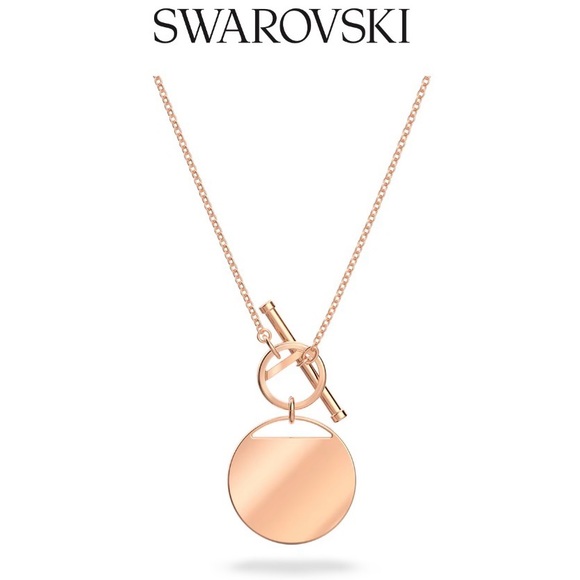 Swarovski Ginger T Bar Rose Gold Necklace - Picture 3 of 6